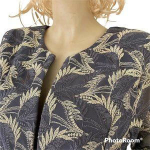 Dani-An USA Vintage Women's Jacket Top Size XL Sheen Long Sleeves Embroidered